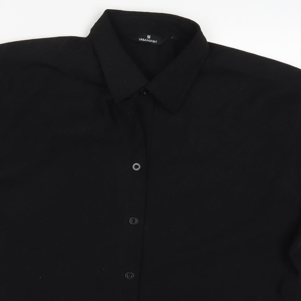 urban Spitir Mens Black    Button-Up Size L