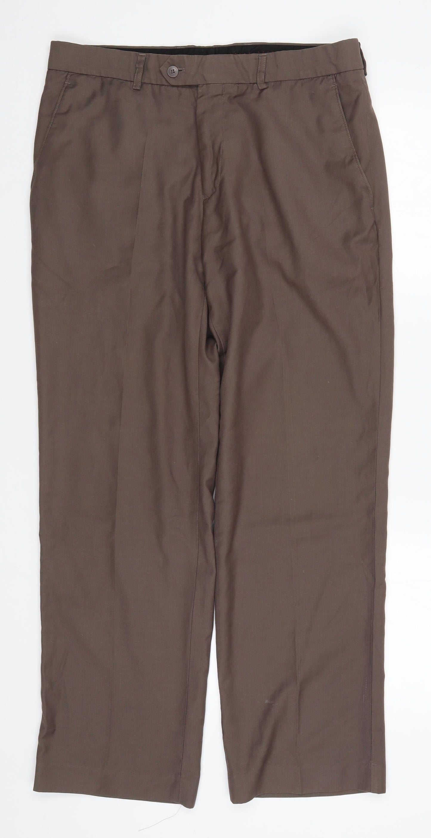 Pierre Cardin Mens Brown  Rayon Trousers  Size 34 L29 in