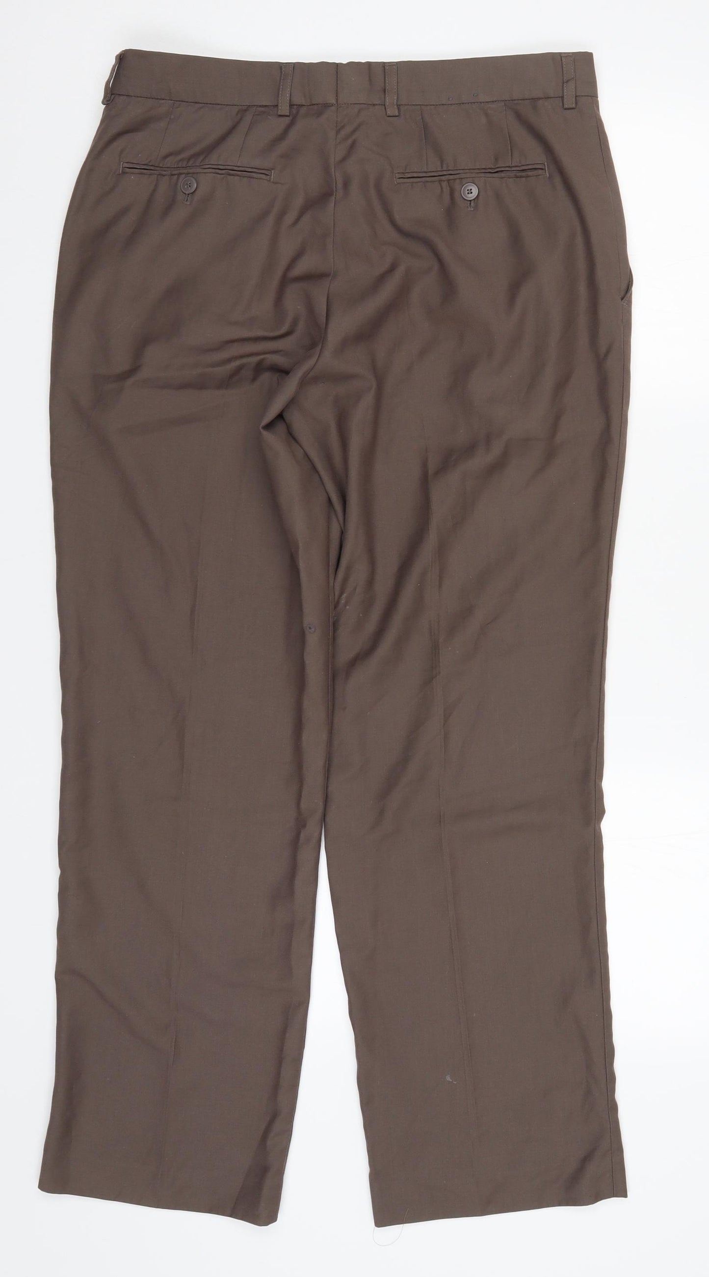 Pierre Cardin Mens Brown  Rayon Trousers  Size 34 L29 in