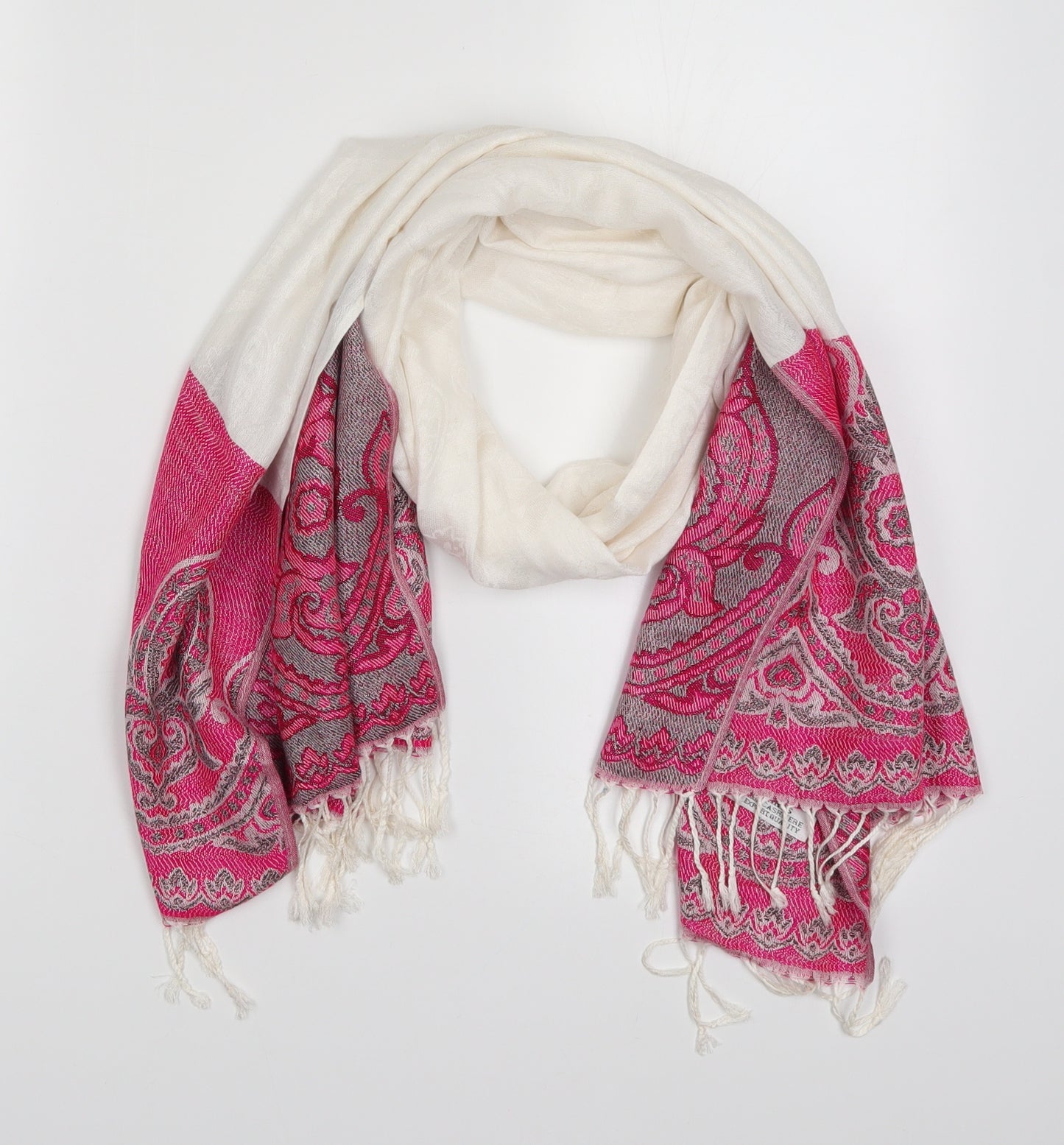 Preworn Womens Pink Geometric   Scarf