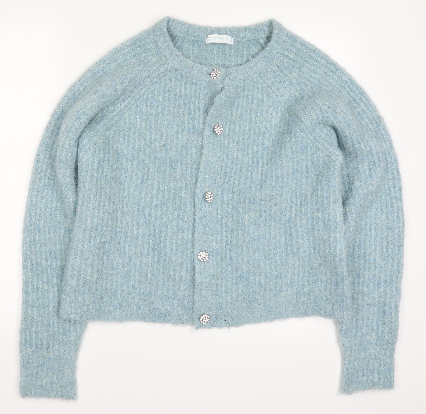 Primark Womens Blue  Knit Cardigan Jumper Size 18