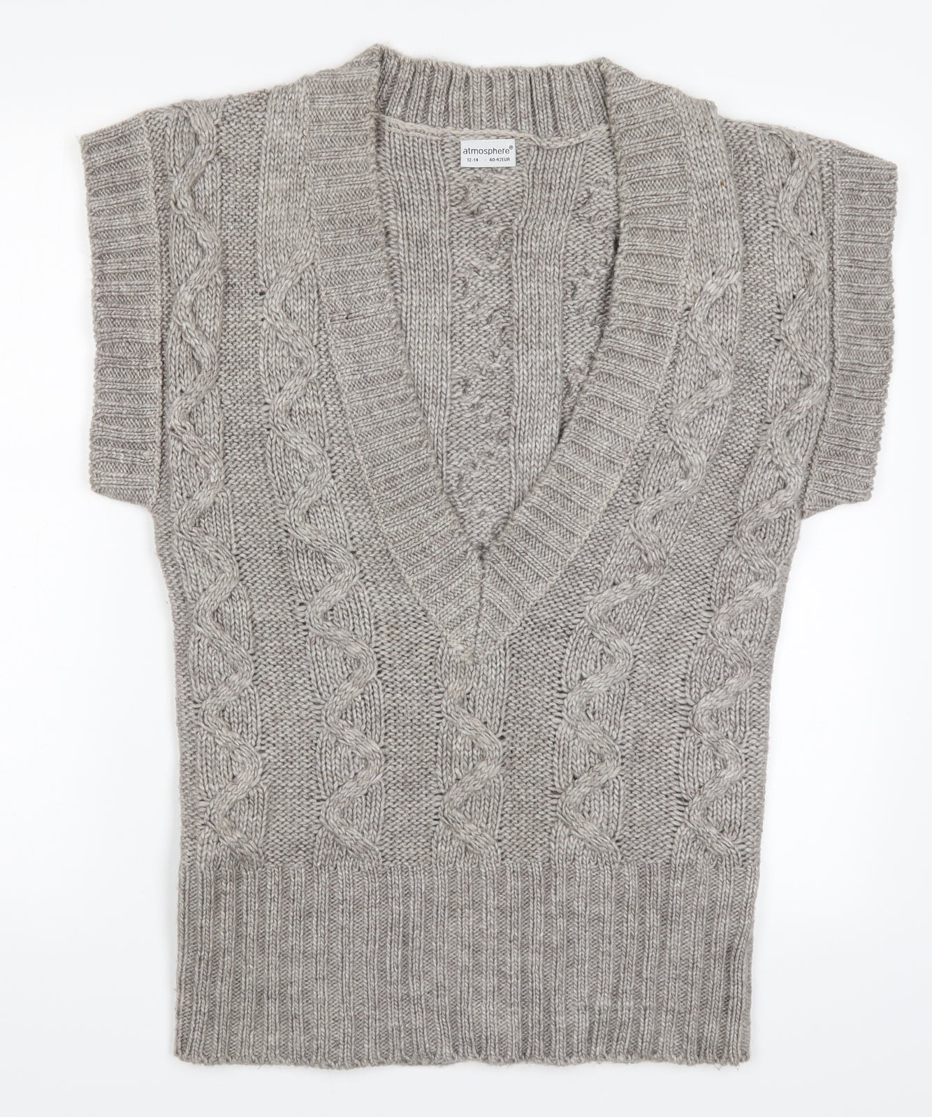 Atmosphere Womens Grey  Knit Pullover Jumper Size 12