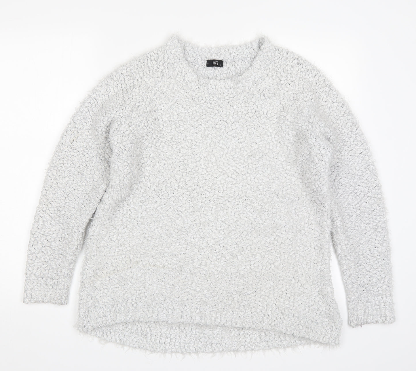 George Womens Grey  Knit Pullover Jumper Size 16