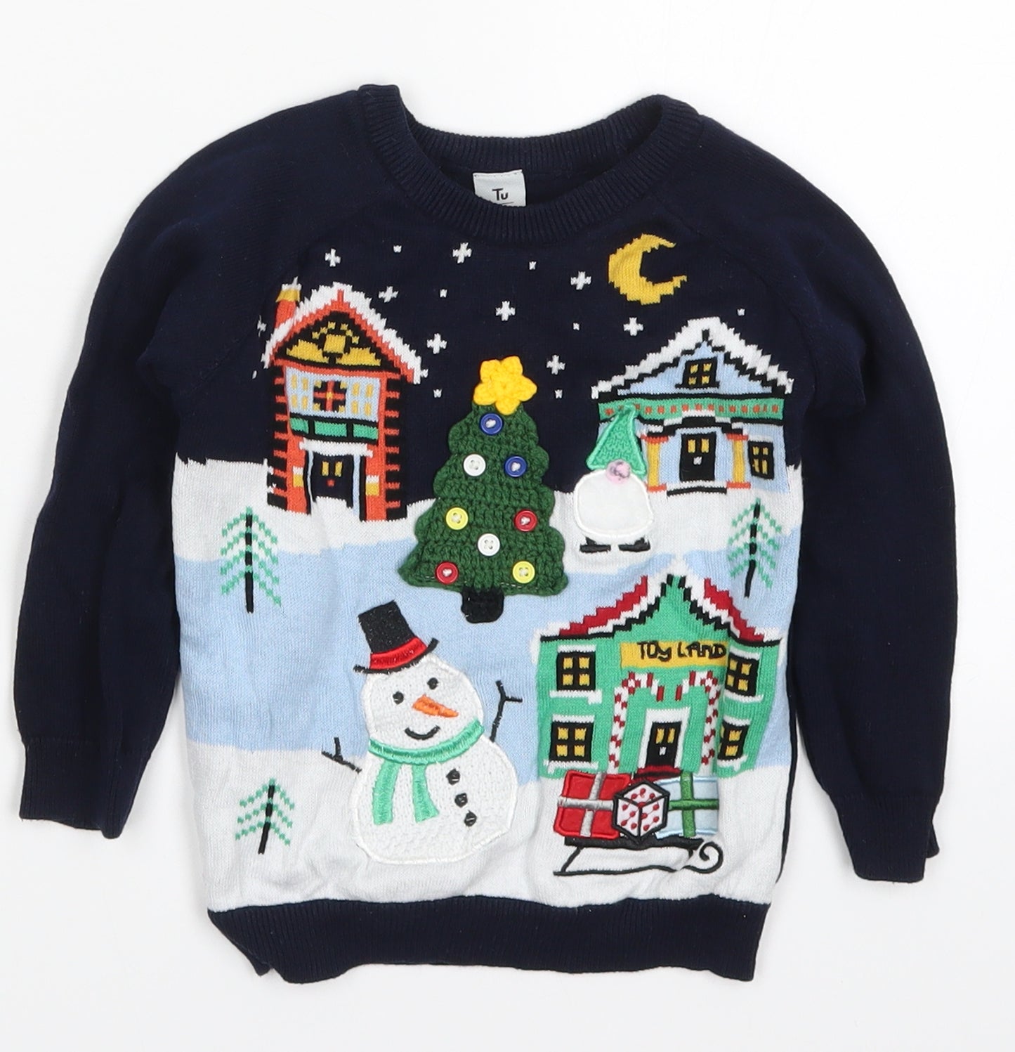 TU Baby Blue   Pullover Jumper Size 18-24 Months  - Christmas Prints