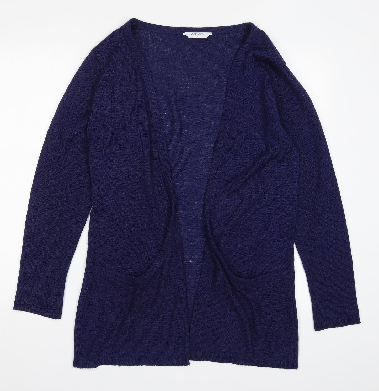 Editions Womens Blue   Cardigan Jumper Size 14