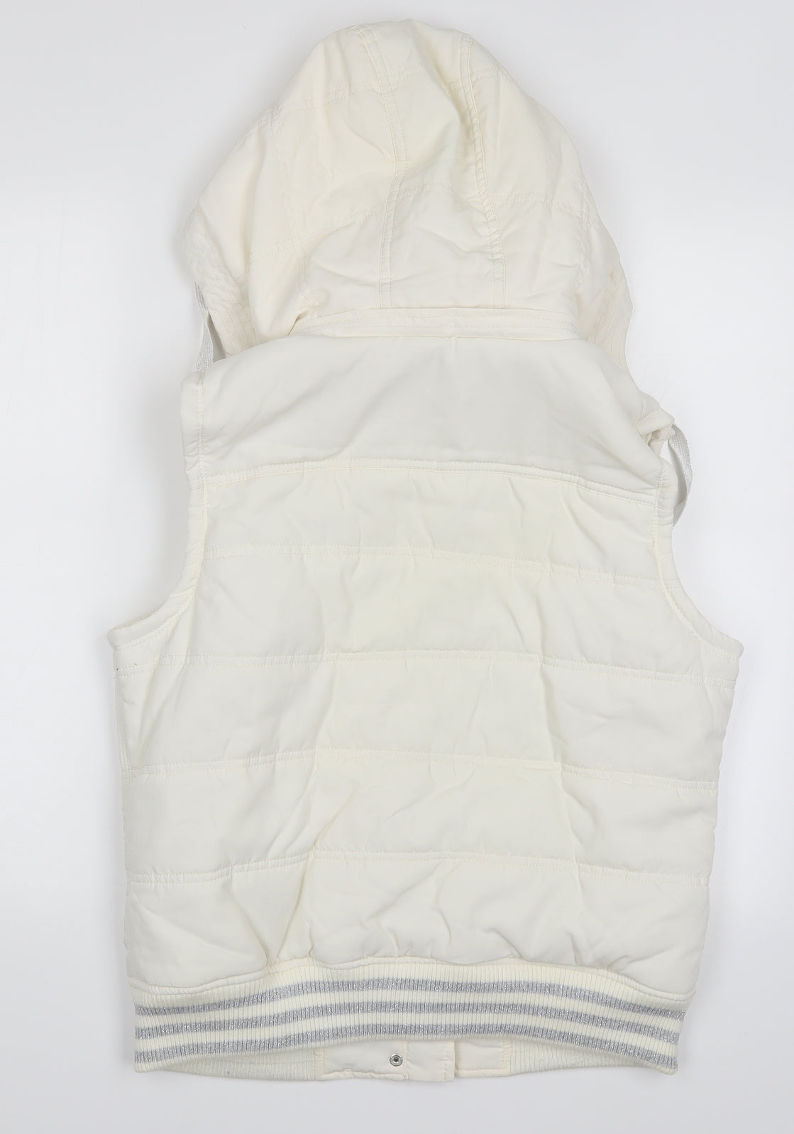 Pineapple Womens White   Gilet Coat Size 16