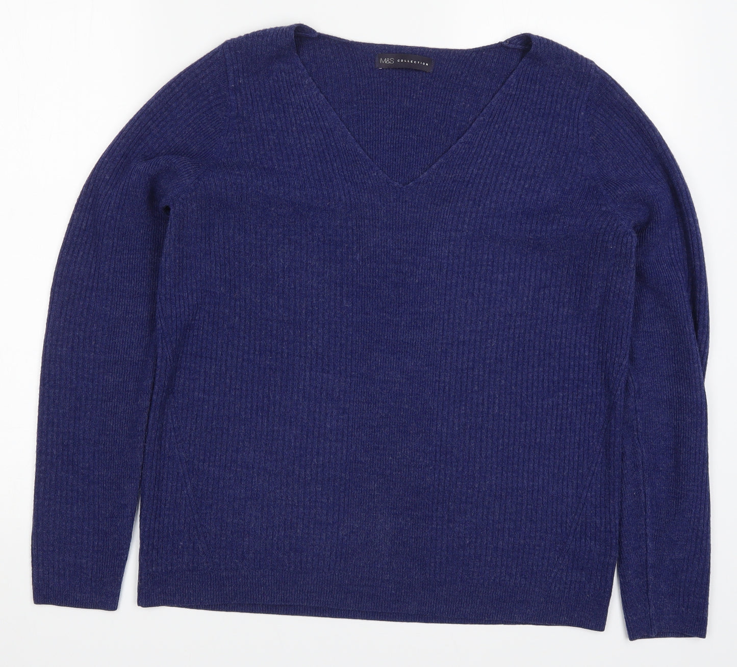 Marks and Spencer Womens Blue  Knit Pullover Jumper Size 14