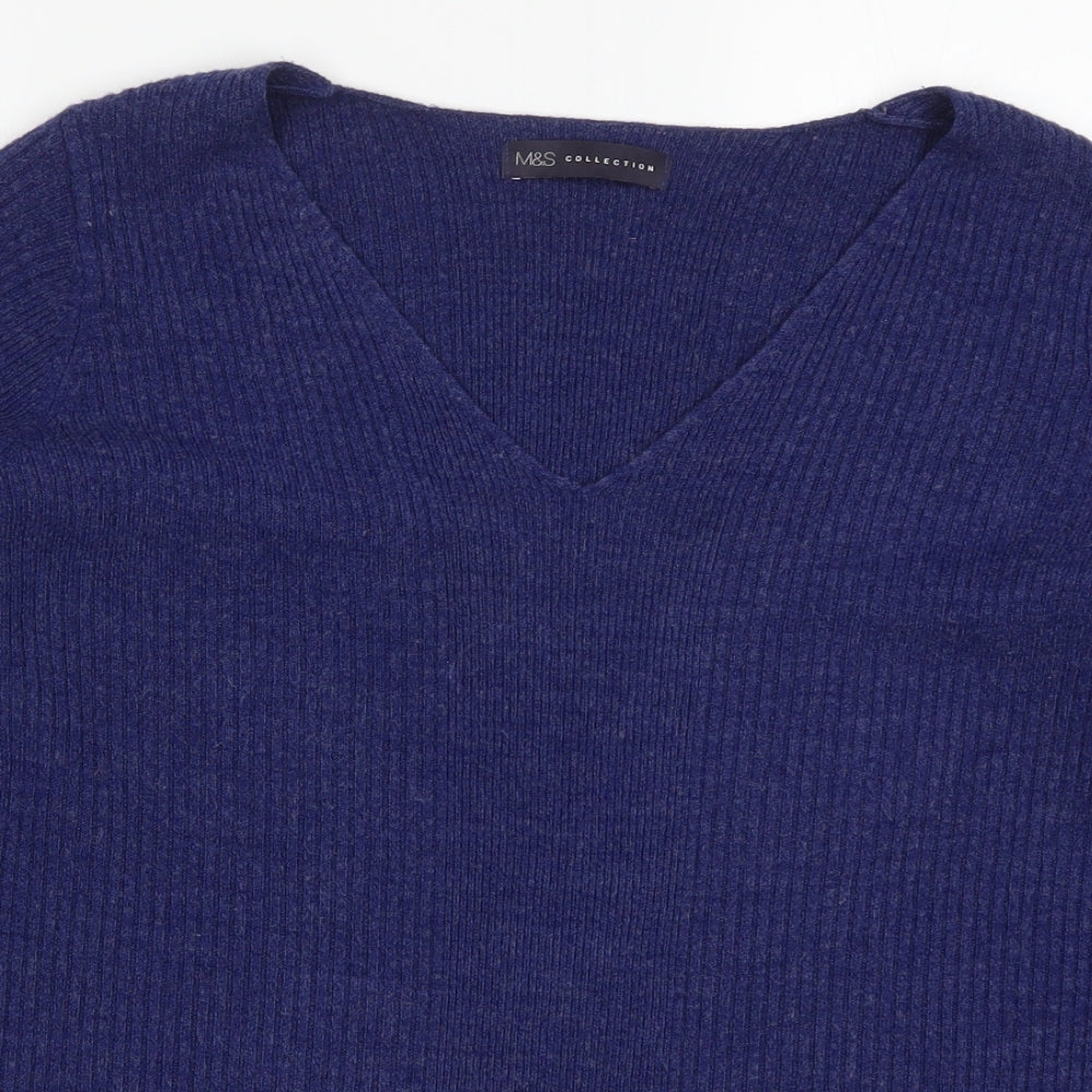 Marks and Spencer Womens Blue  Knit Pullover Jumper Size 14