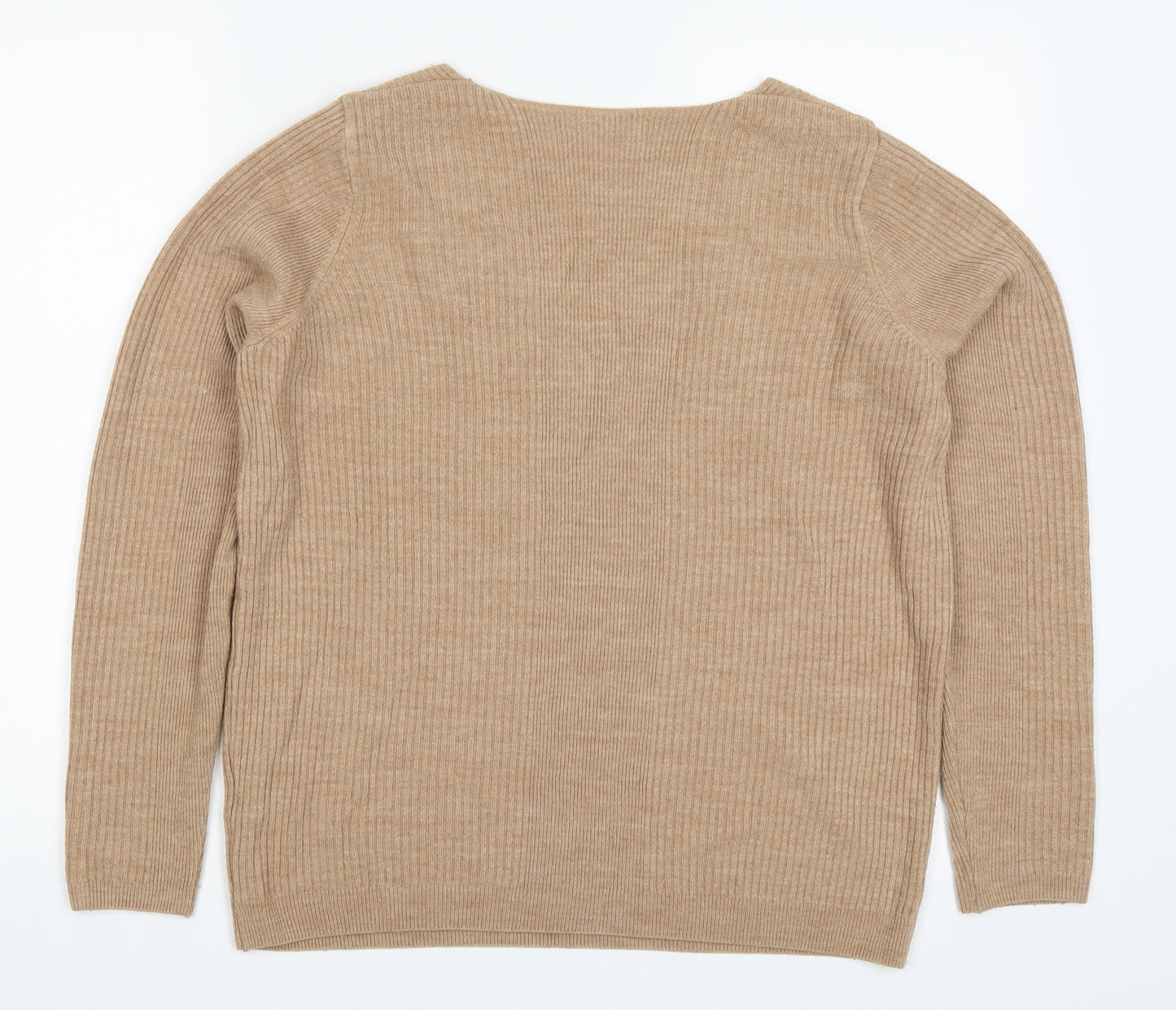 Marks and Spencer Womens Beige   Pullover Jumper Size 14
