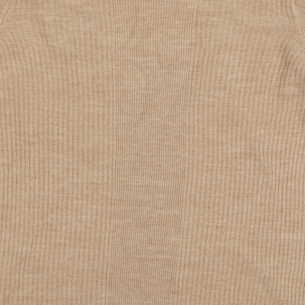 Marks and Spencer Womens Beige   Pullover Jumper Size 14