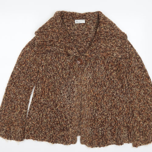 BHS Womens Brown  Knit Cardigan Jumper Size 12