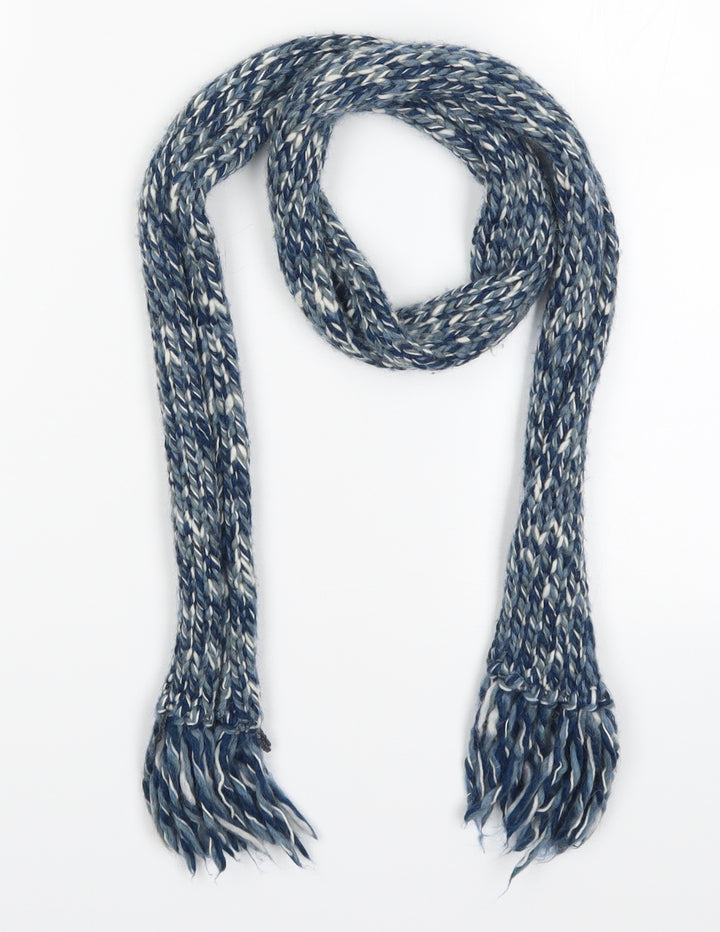 Preworn Mens Blue Rectangle Scarf Scarf One Size