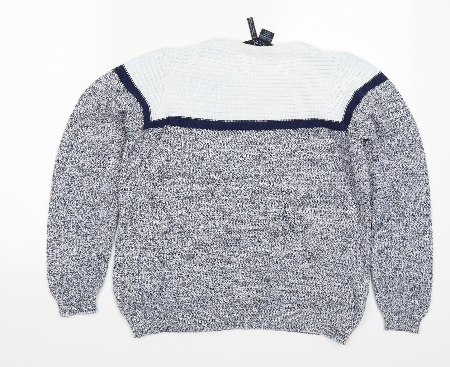 French Dressing Jeans Womens Blue Striped Knit Pullover Jumper Size XS