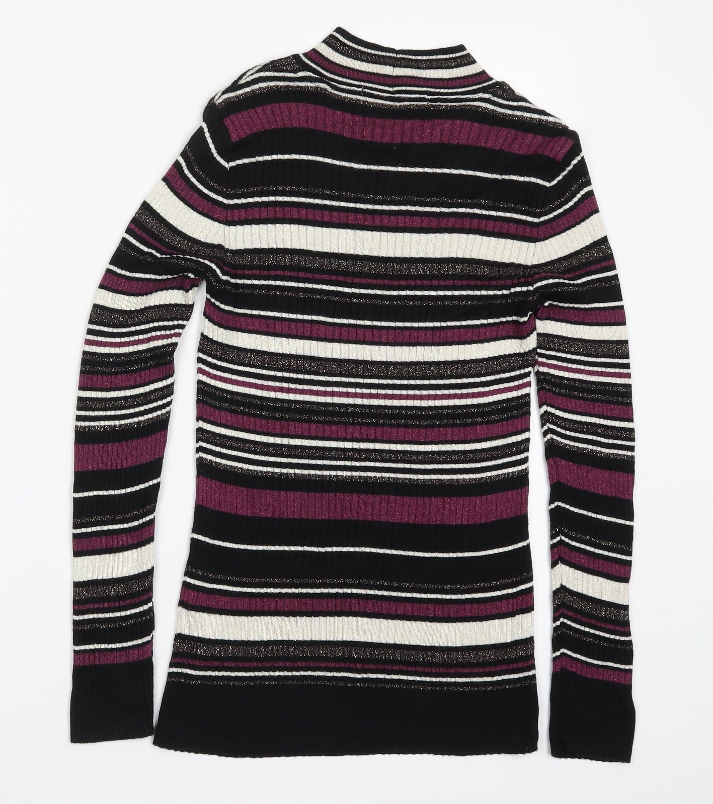 George Womens Purple Striped  Pullover Jumper Size 8