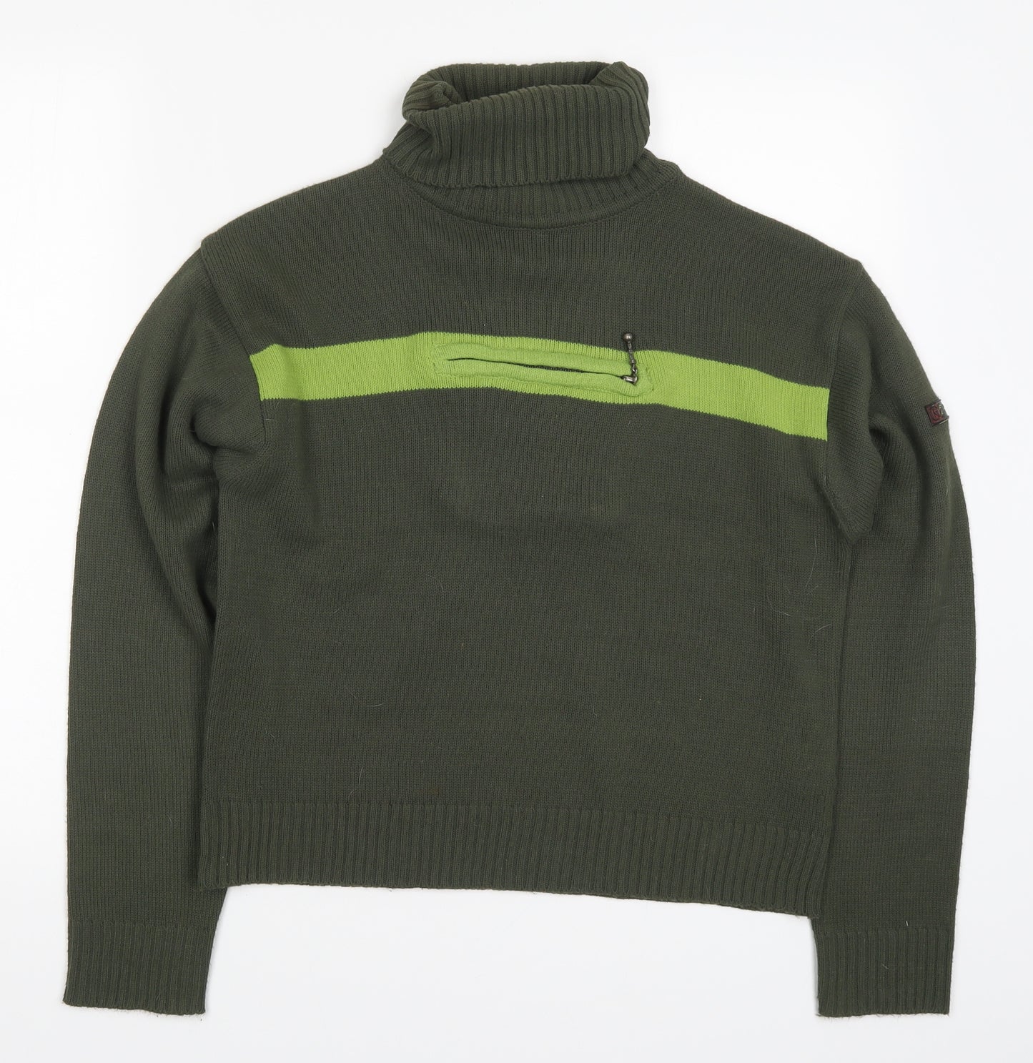 Crazy World Womens Grey Striped Knit Pullover Jumper Size L