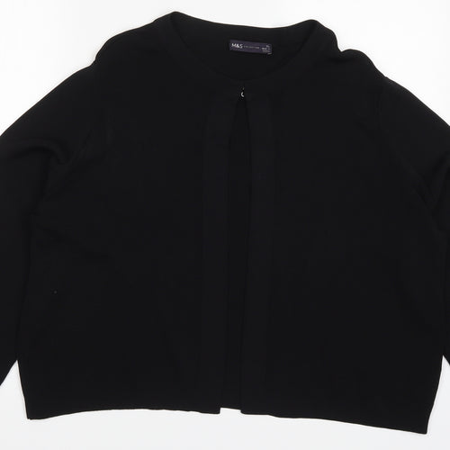 Marks and Spencer Womens Black  Knit Cardigan Jumper Size XL