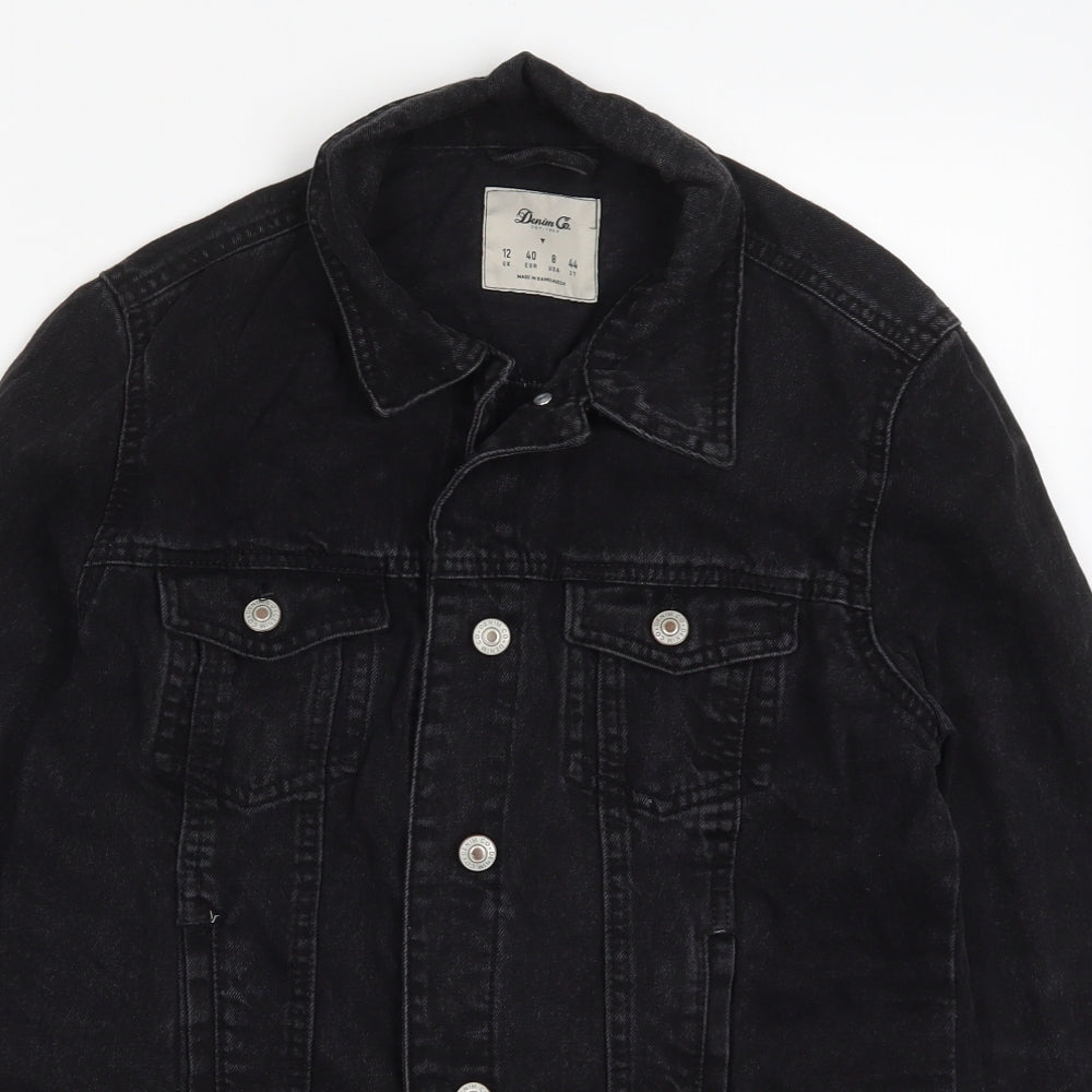 Denim Co Womens Black  Denim Jacket  Size 12