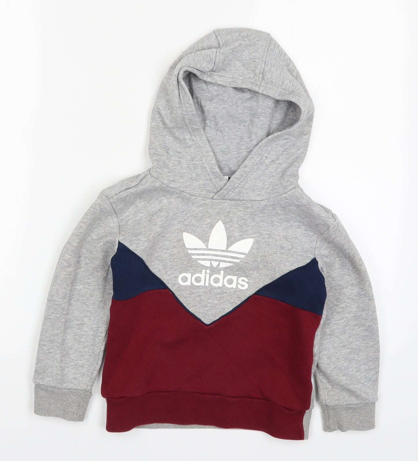 adidas Boys Multicoloured Colourblock  Pullover Hoodie Size 5-6 Years