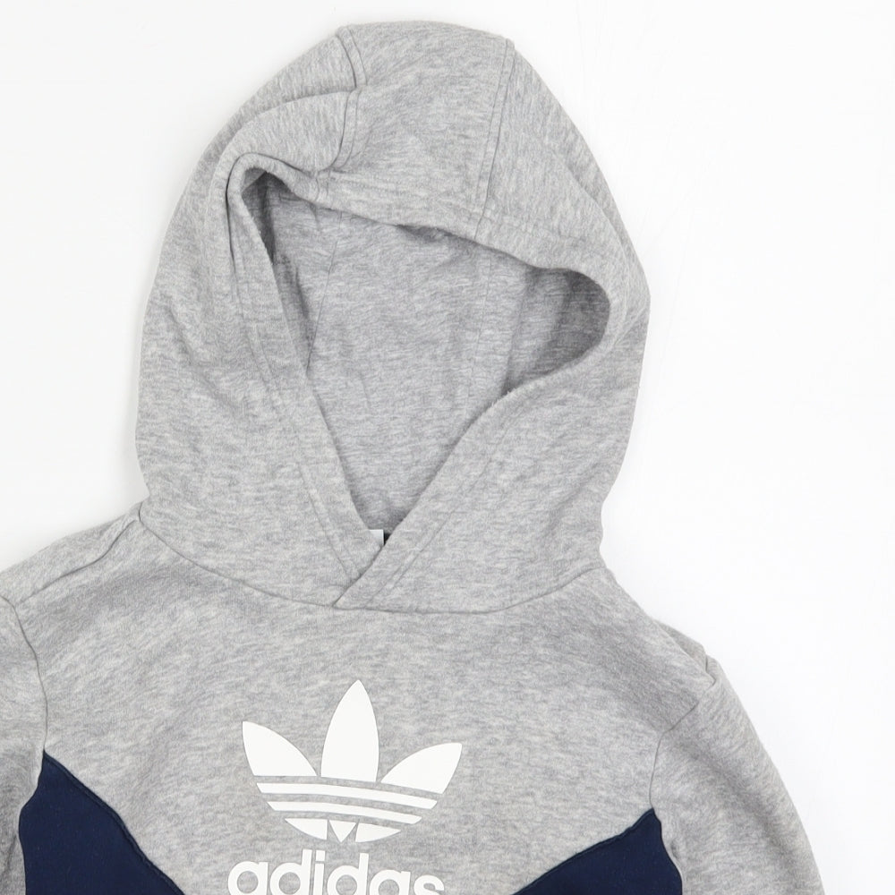 adidas Boys Multicoloured Colourblock  Pullover Hoodie Size 5-6 Years