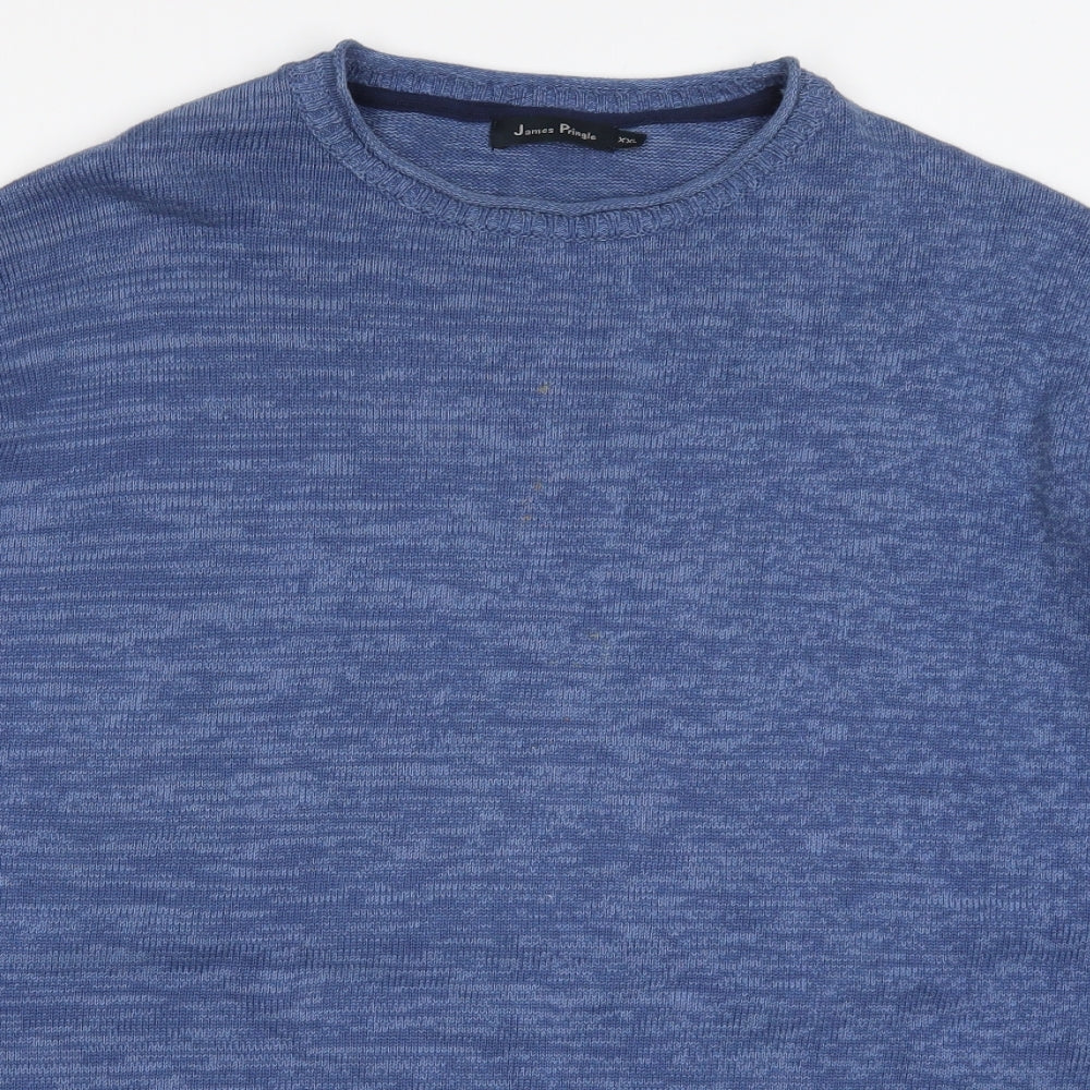 James Pringle Mens Blue  Knit Pullover Jumper Size 2XL