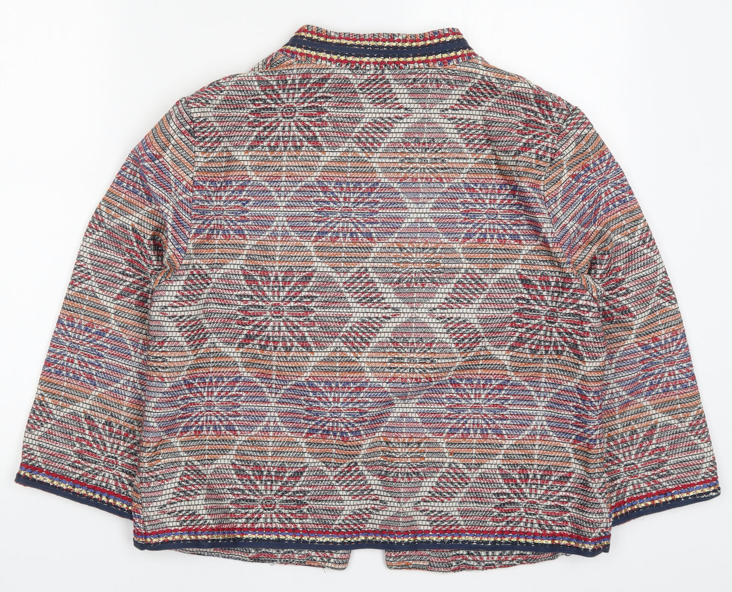 Marks and Spencer Womens Red Geometric  Jacket  Size 12