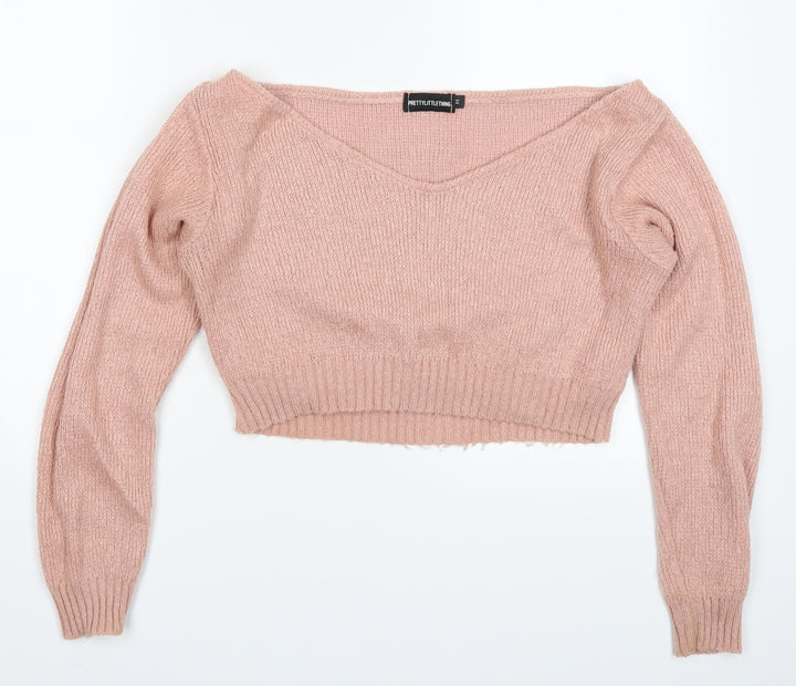 PRETTYLITTLETHING Womens Pink   Pullover Jumper Size M