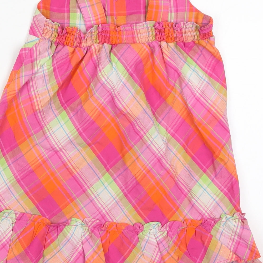 George Girls Pink Check  A-Line  Size 4 Years