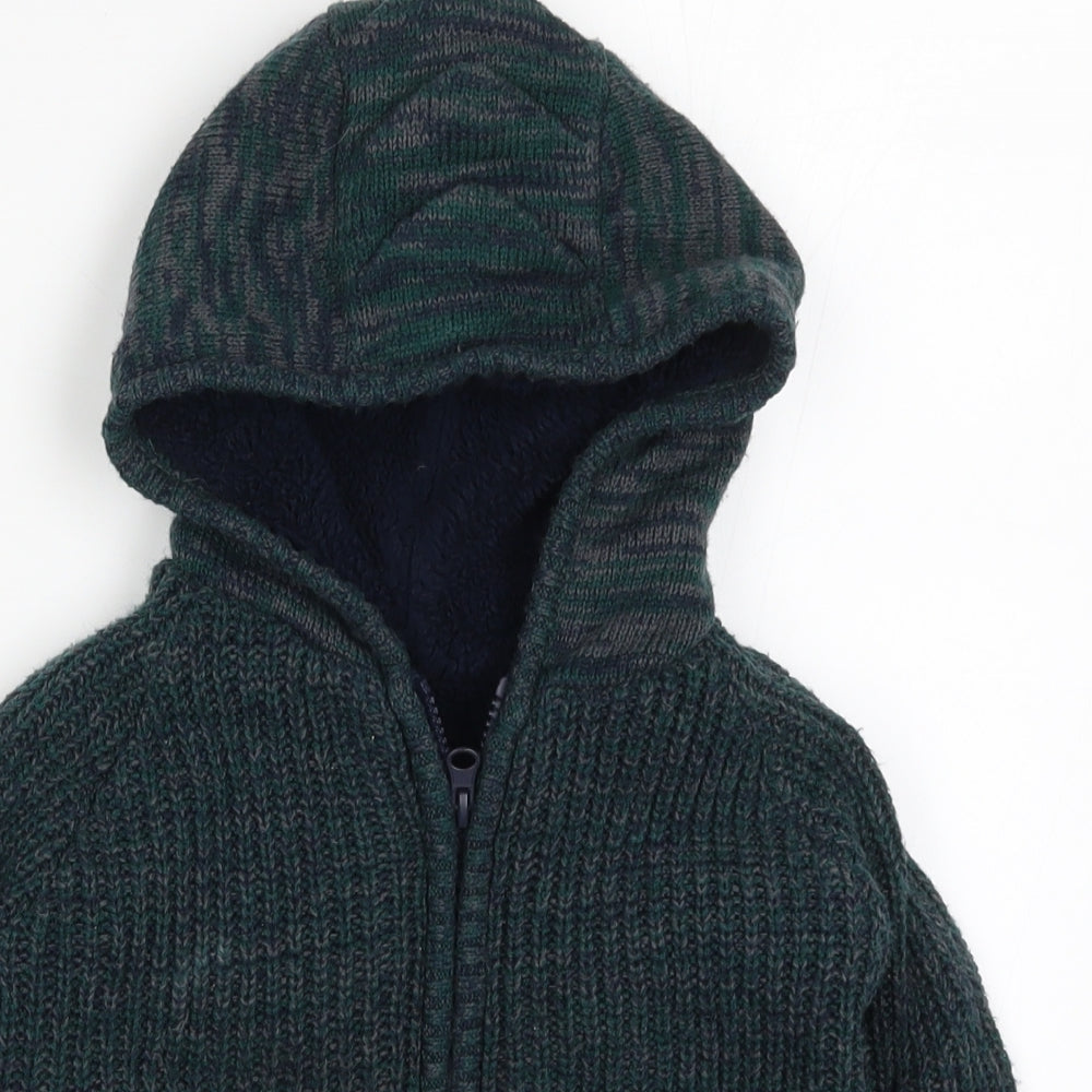 Nutmeg Boys Green   Cardigan Jumper Size 4-5 Years  - Dinosaur