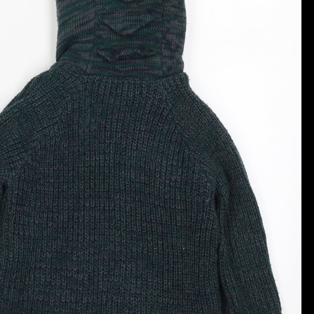 Nutmeg Boys Green   Cardigan Jumper Size 4-5 Years  - Dinosaur