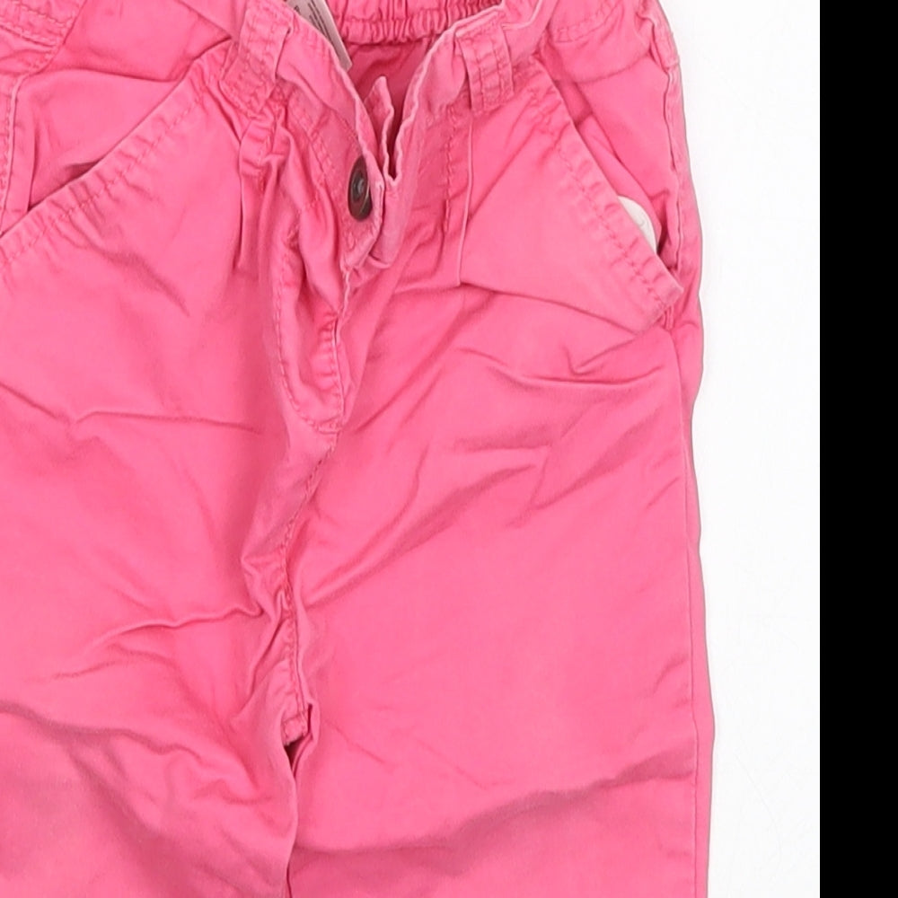 F&F Girls Pink   Capri Trousers Size 9-12 Months
