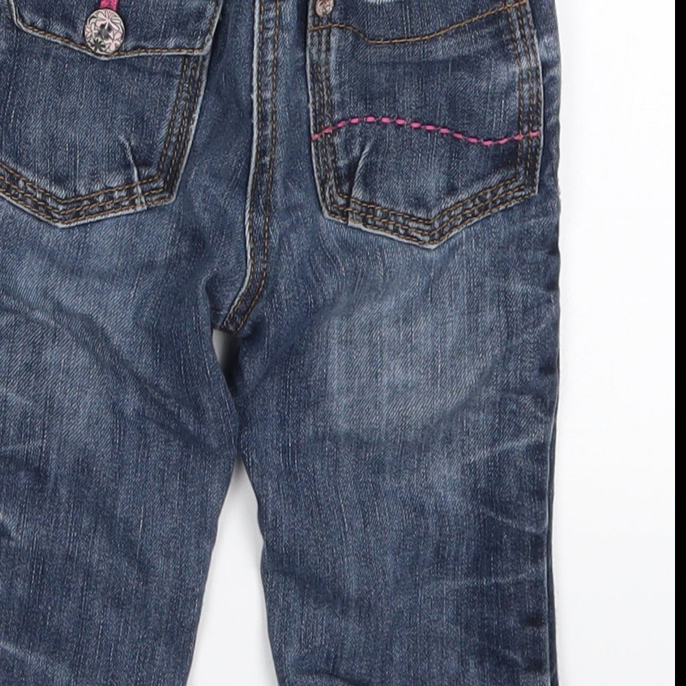 NEXT Girls Blue  Denim Capri Jeans Size 9-12 Months