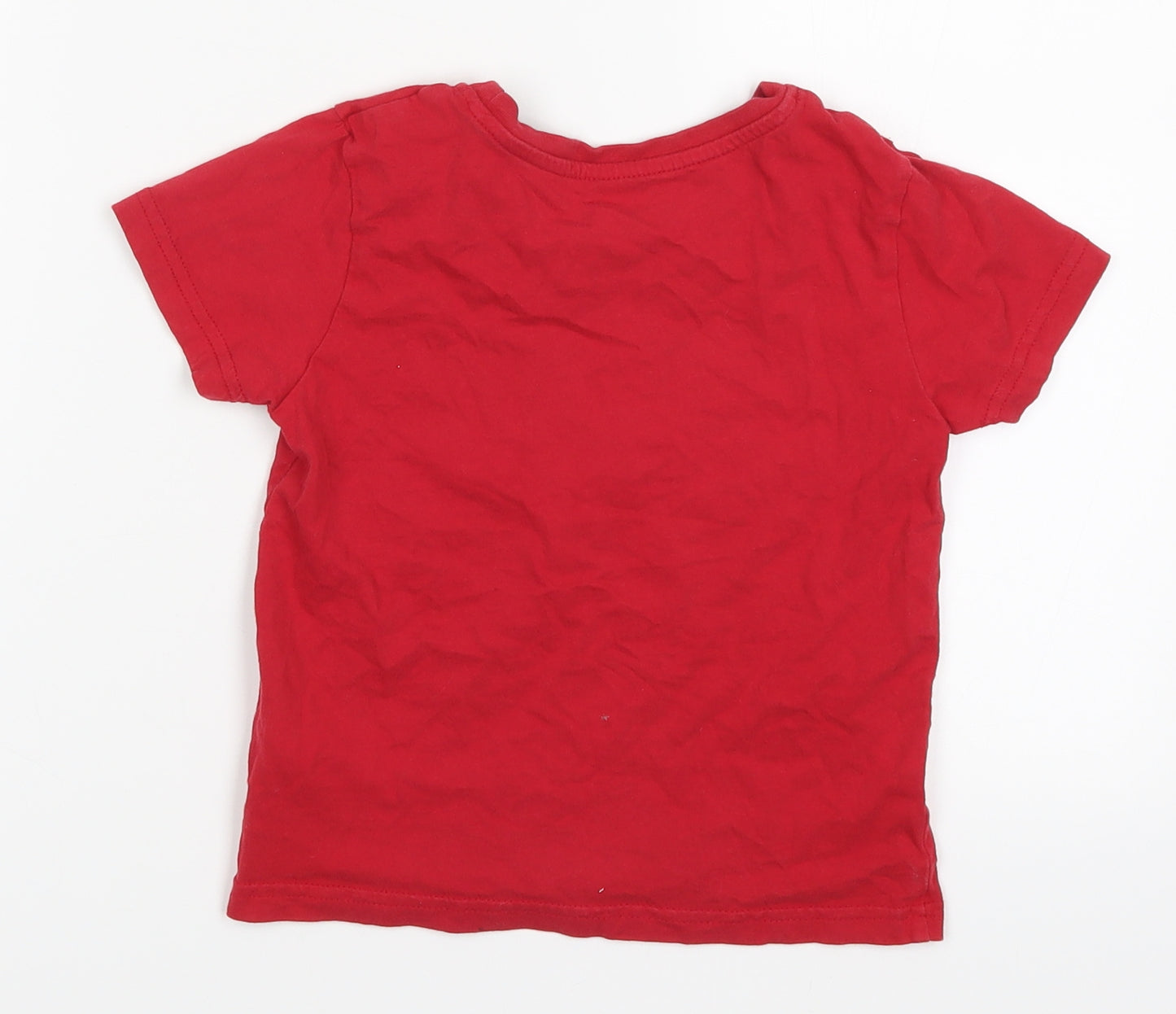 Primark Boys Red   Basic T-Shirt Size 4-5 Years  - Star Player