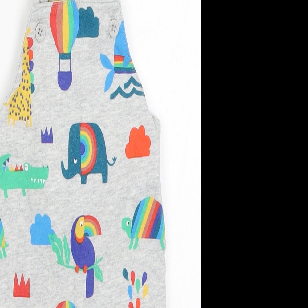 NEXT Baby Grey Geometric  Romper One-Piece Size 0-3 Months  - Animals