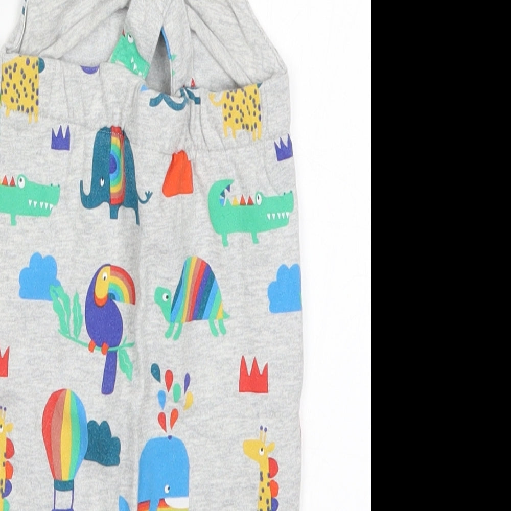 NEXT Baby Grey Geometric  Romper One-Piece Size 0-3 Months  - Animals