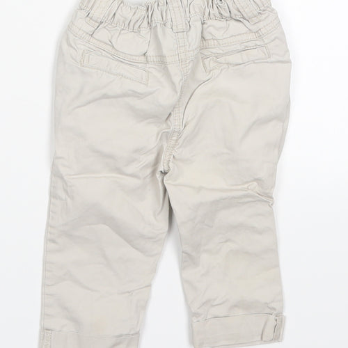 F&F Boys Grey   Cargo Trousers Size 9-12 Months