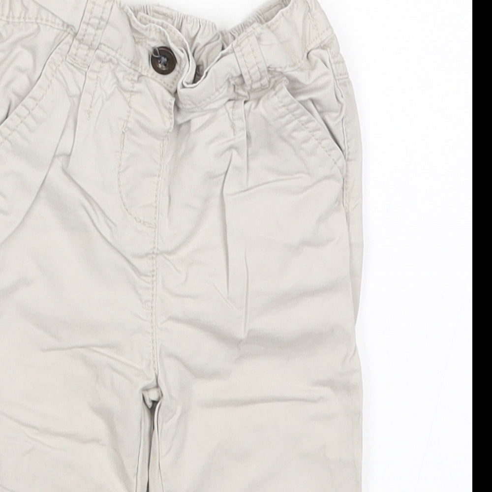 F&F Boys Grey   Cargo Trousers Size 9-12 Months