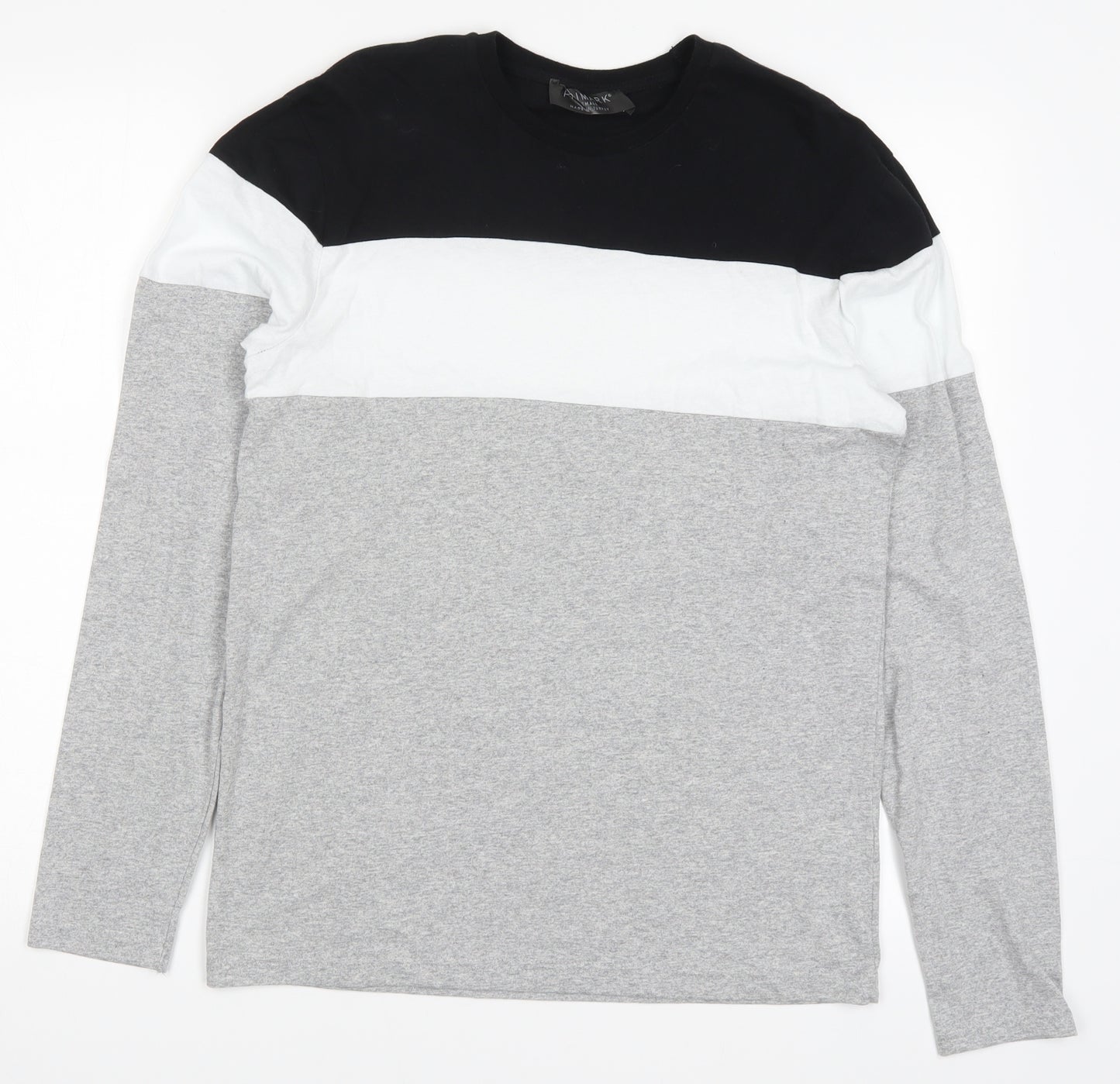 Primark Mens Grey Striped   T-Shirt Size S