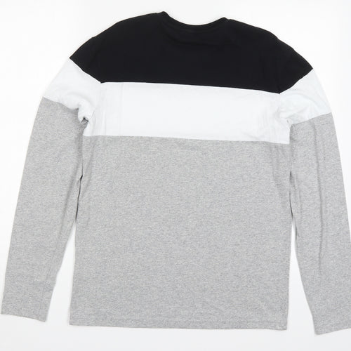 Primark Mens Grey Striped   T-Shirt Size S