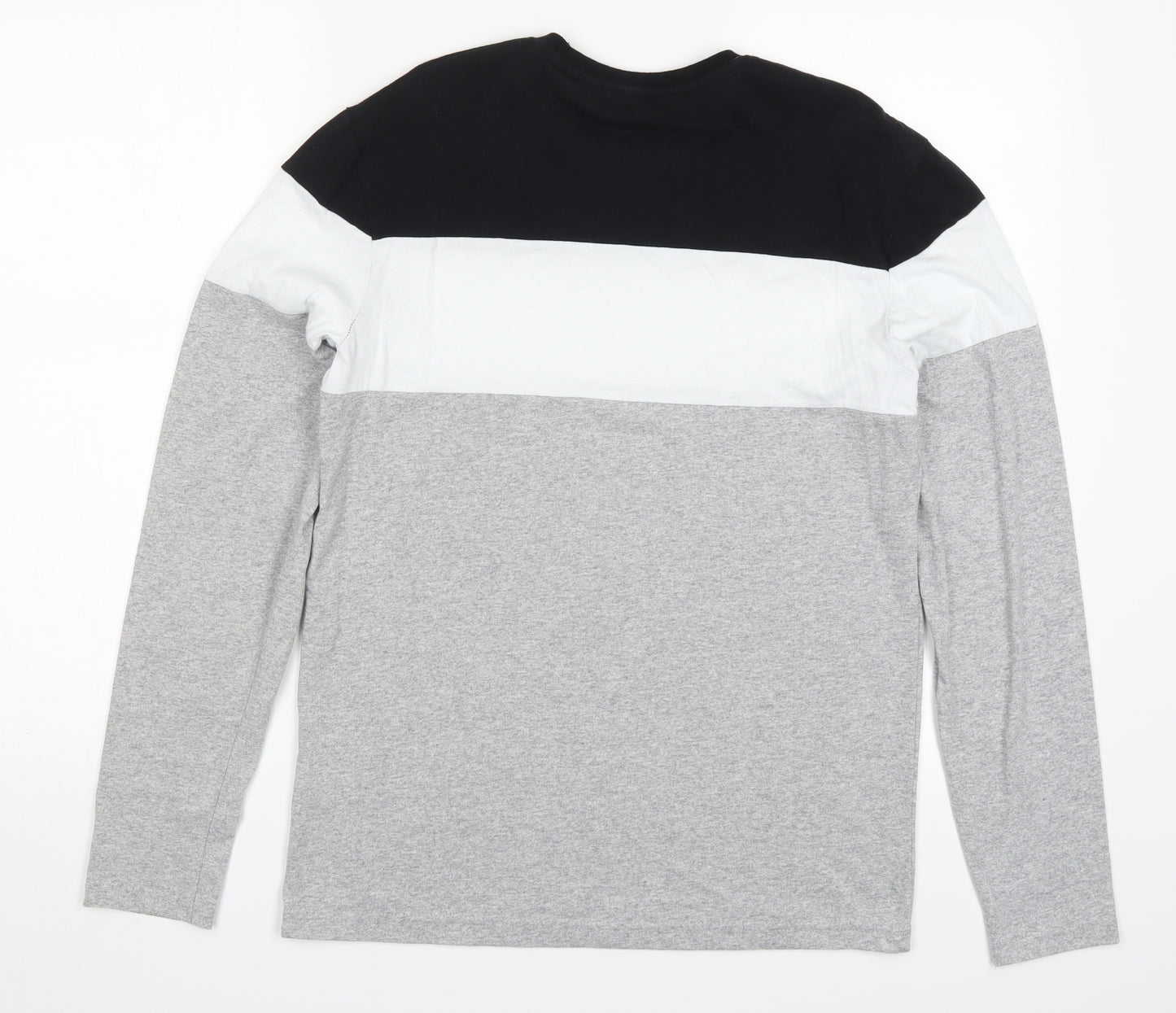 Primark Mens Grey Striped   T-Shirt Size S