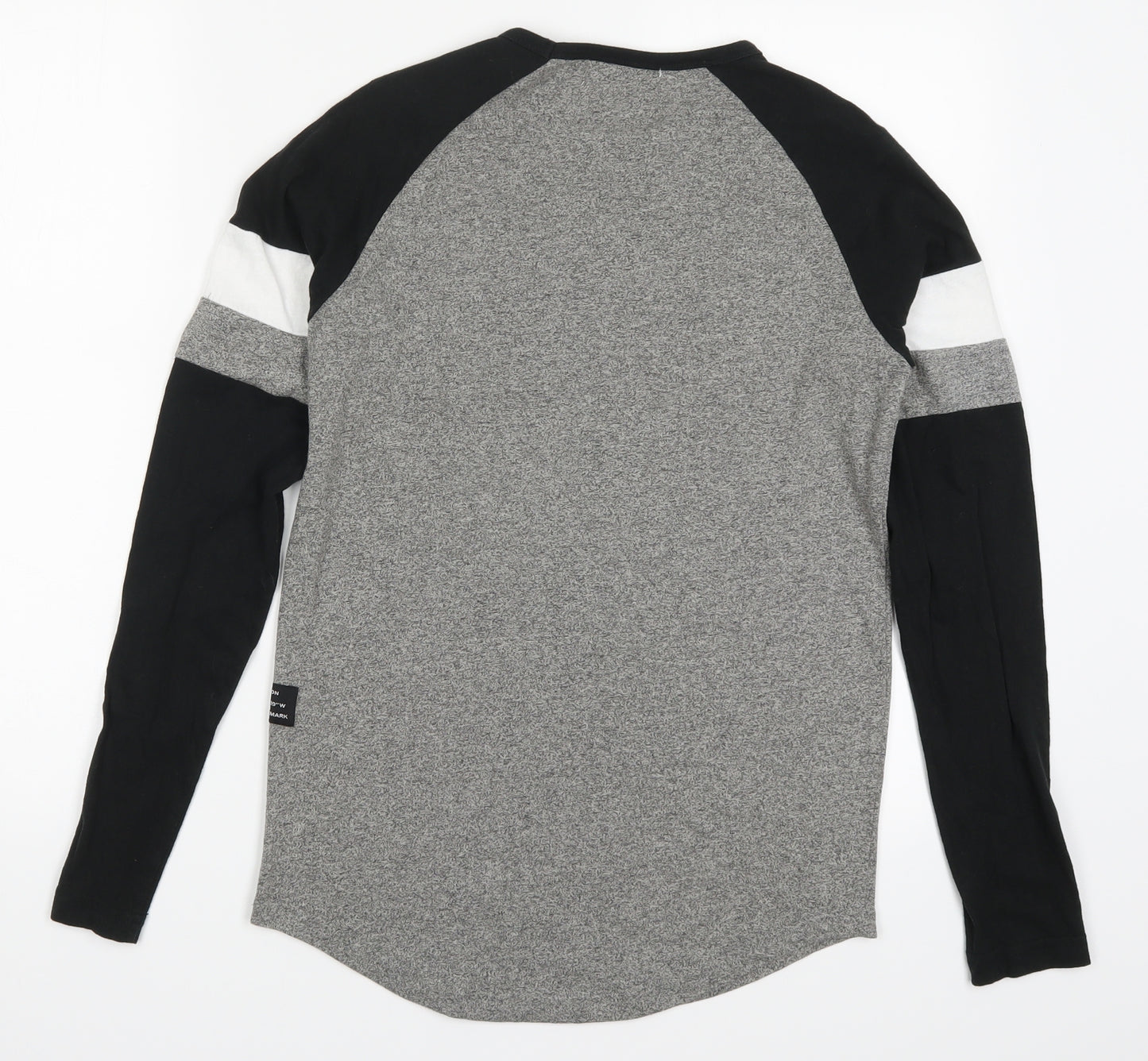 Primark Mens Grey Striped   T-Shirt Size S