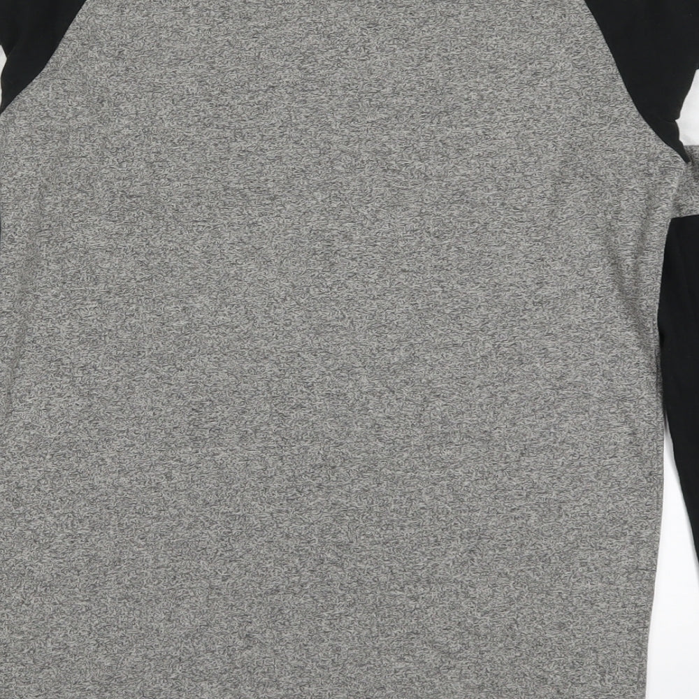 Primark Mens Grey Striped   T-Shirt Size S