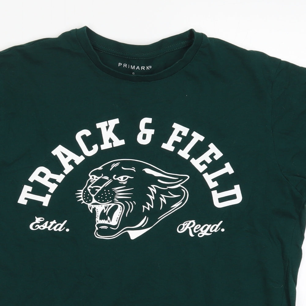 Primark Mens Green    T-Shirt Size S  - Track & Field