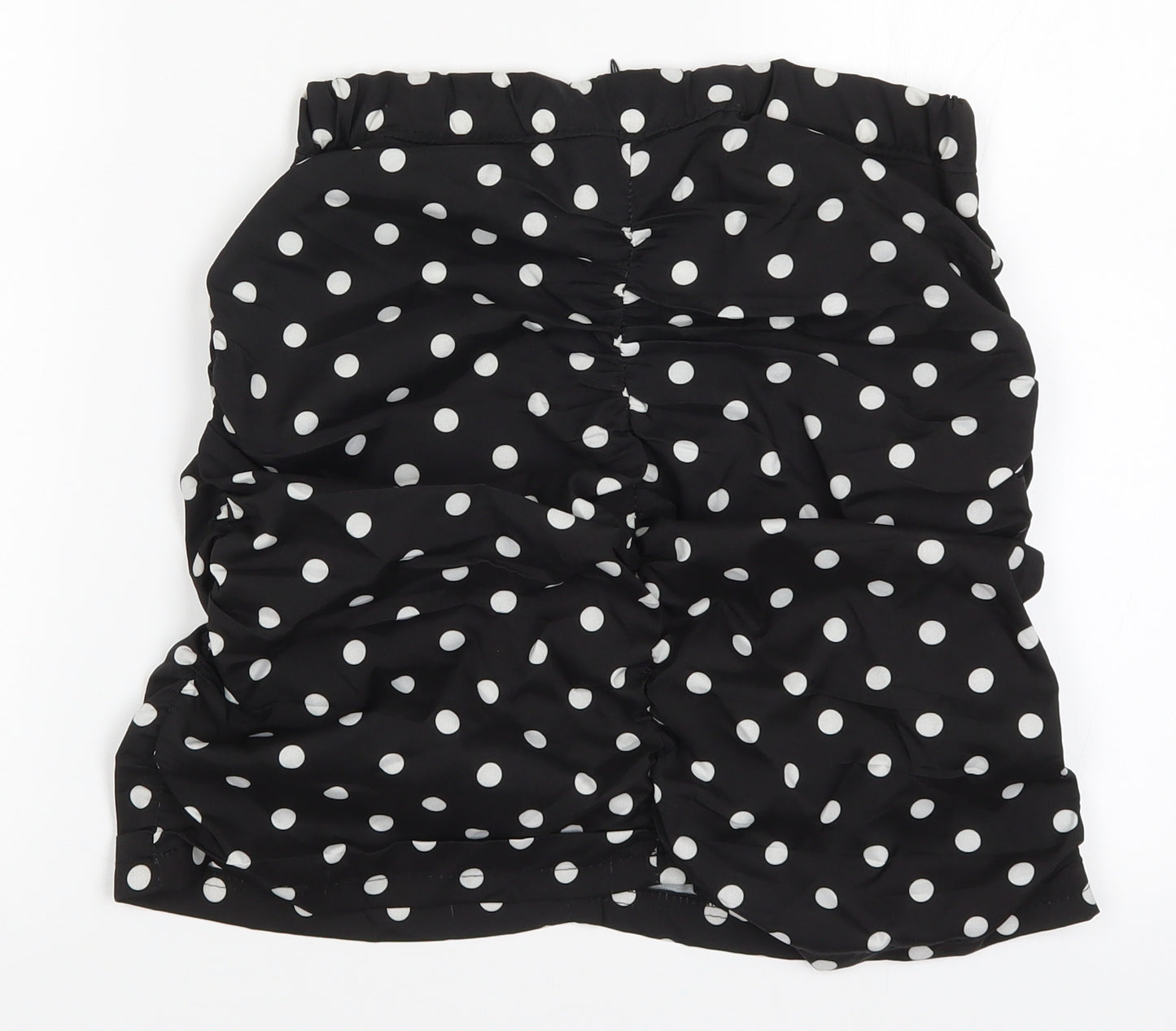 Boohoo Womens Black Polka Dot  Maxi Skirt Size 10