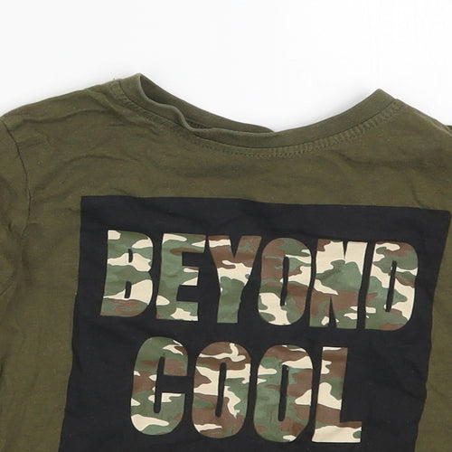 Primark Boys Green   Basic T-Shirt Size 3-4 Years  - Beyond Cool