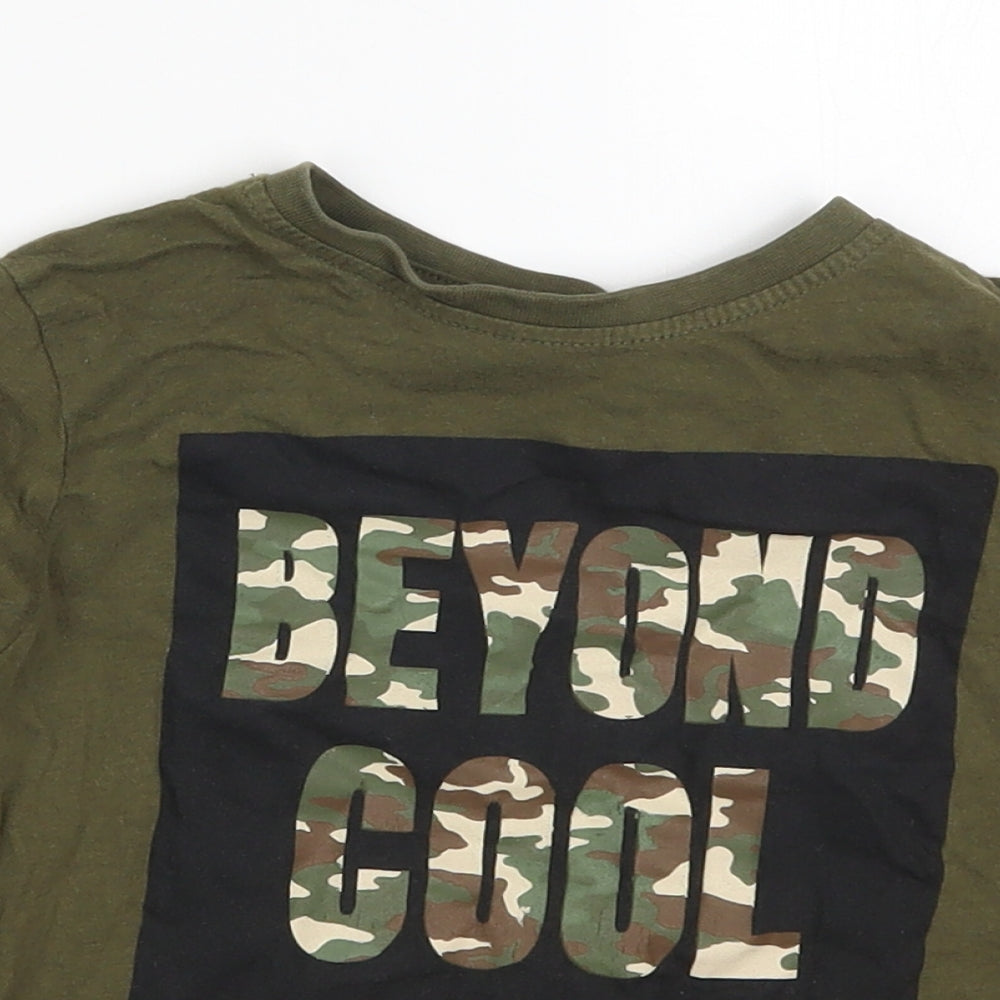 Primark Boys Green   Basic T-Shirt Size 3-4 Years  - Beyond Cool