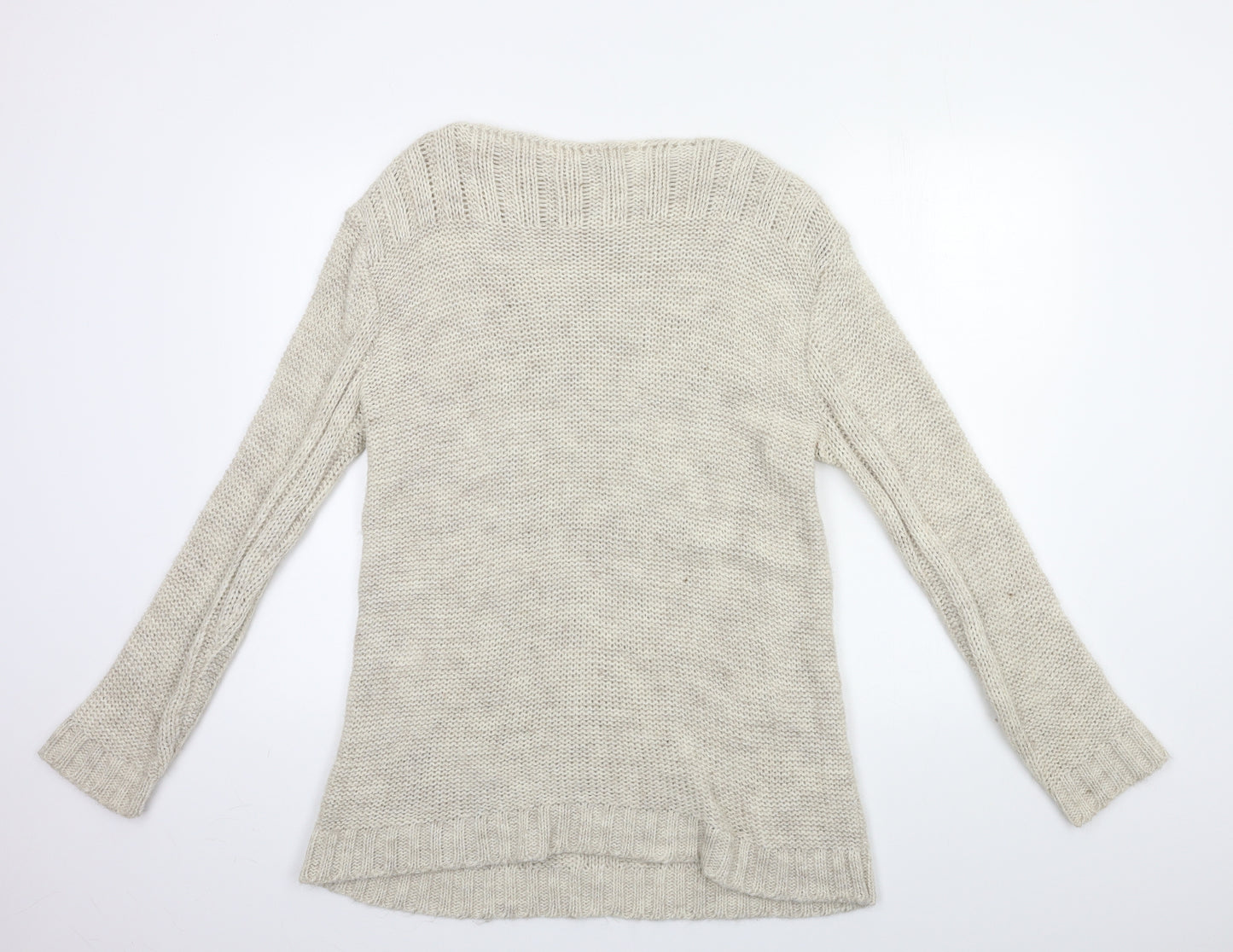 Preworn Womens Beige  Knit Pullover Jumper Size 6