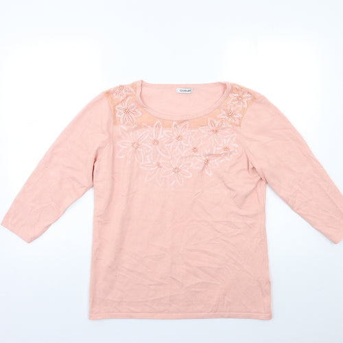 Damart Womens Pink  Knit Pullover Jumper Size 14