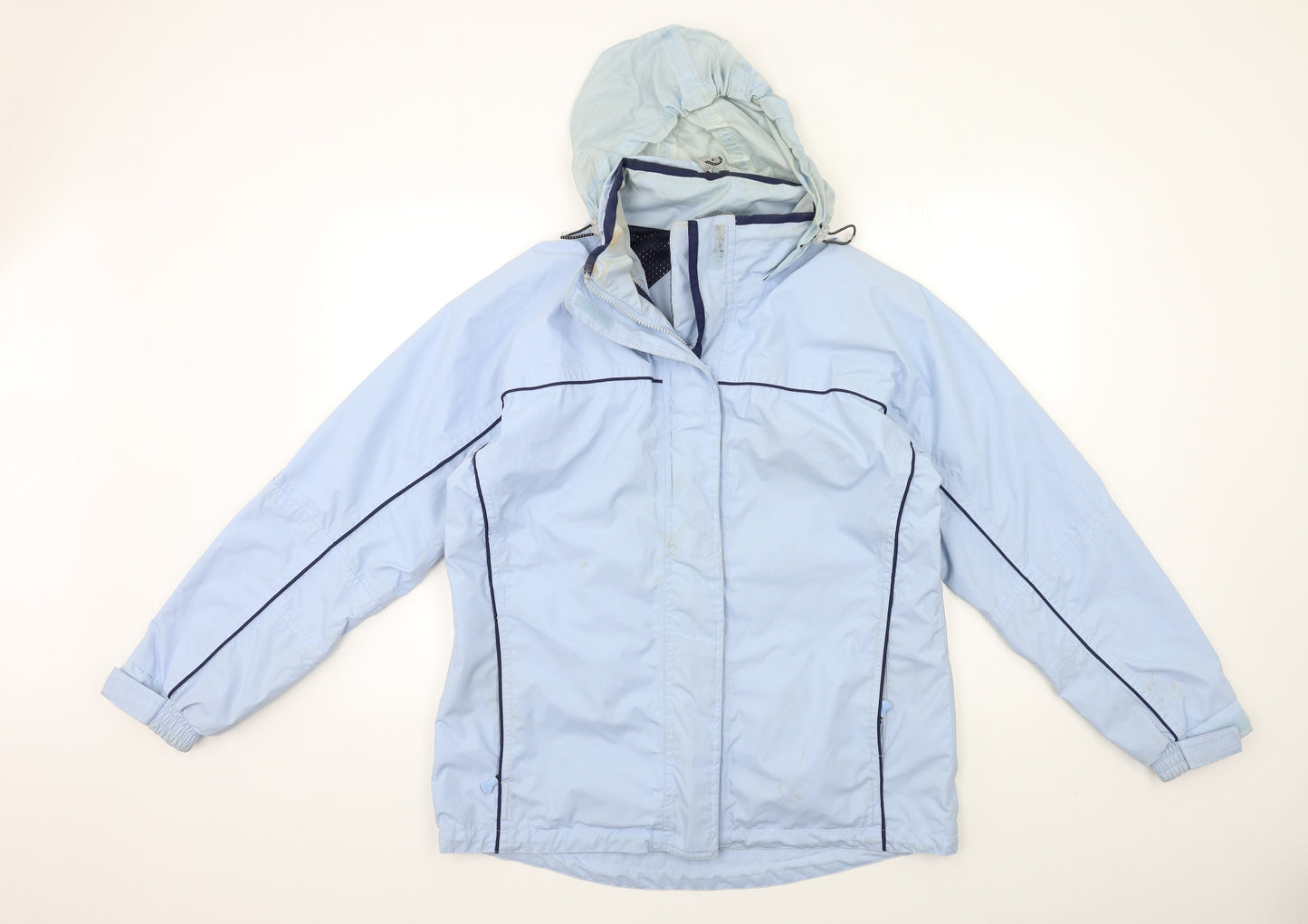 Crane Womens Blue   Rain Coat Coat Size M