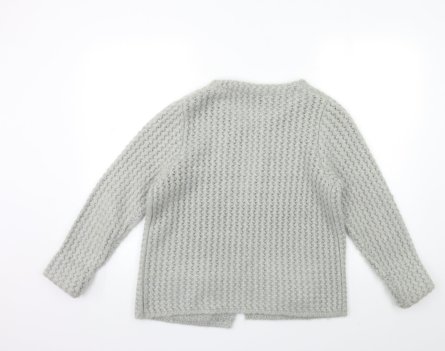 DASH Womens Grey  Knit Cardigan Jumper Size 12