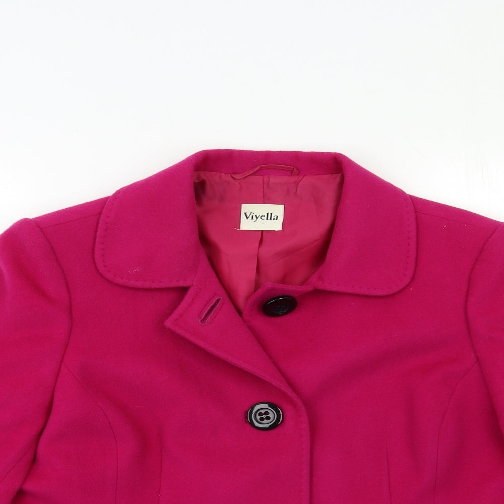 Viyella Womens Pink   Overcoat Coat Size 14
